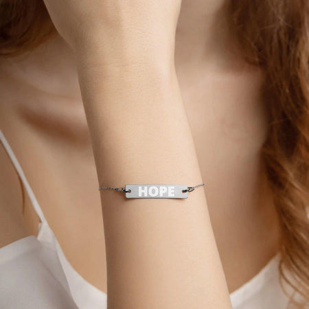 Childhope "Hope" Silver Bracelet - Black Rhodium Coated on The Good Shop Online Store