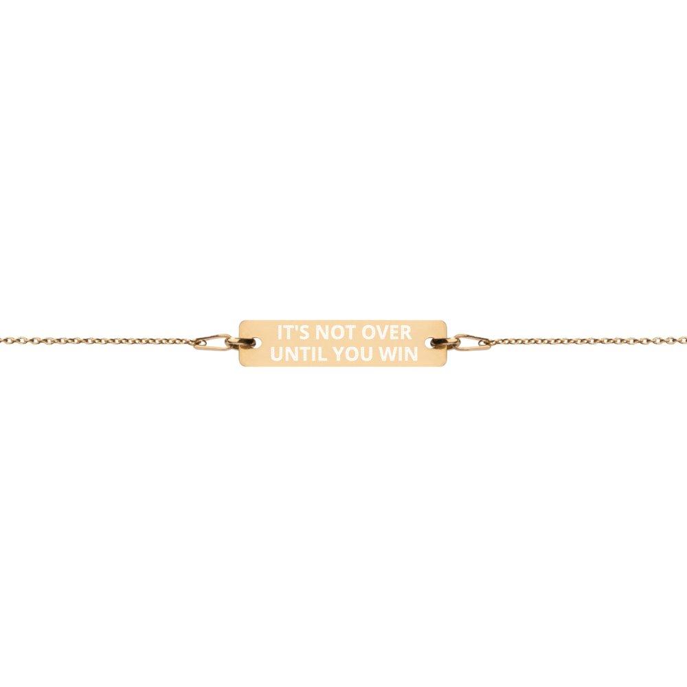 It's not over until you win Bracelet in 24K Gold Coated Silver on The Good Shop Online Store