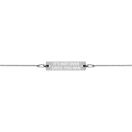 It's not over until you win Bracelet in Silver with Black Rhodium Coating on The Good Shop Online Store