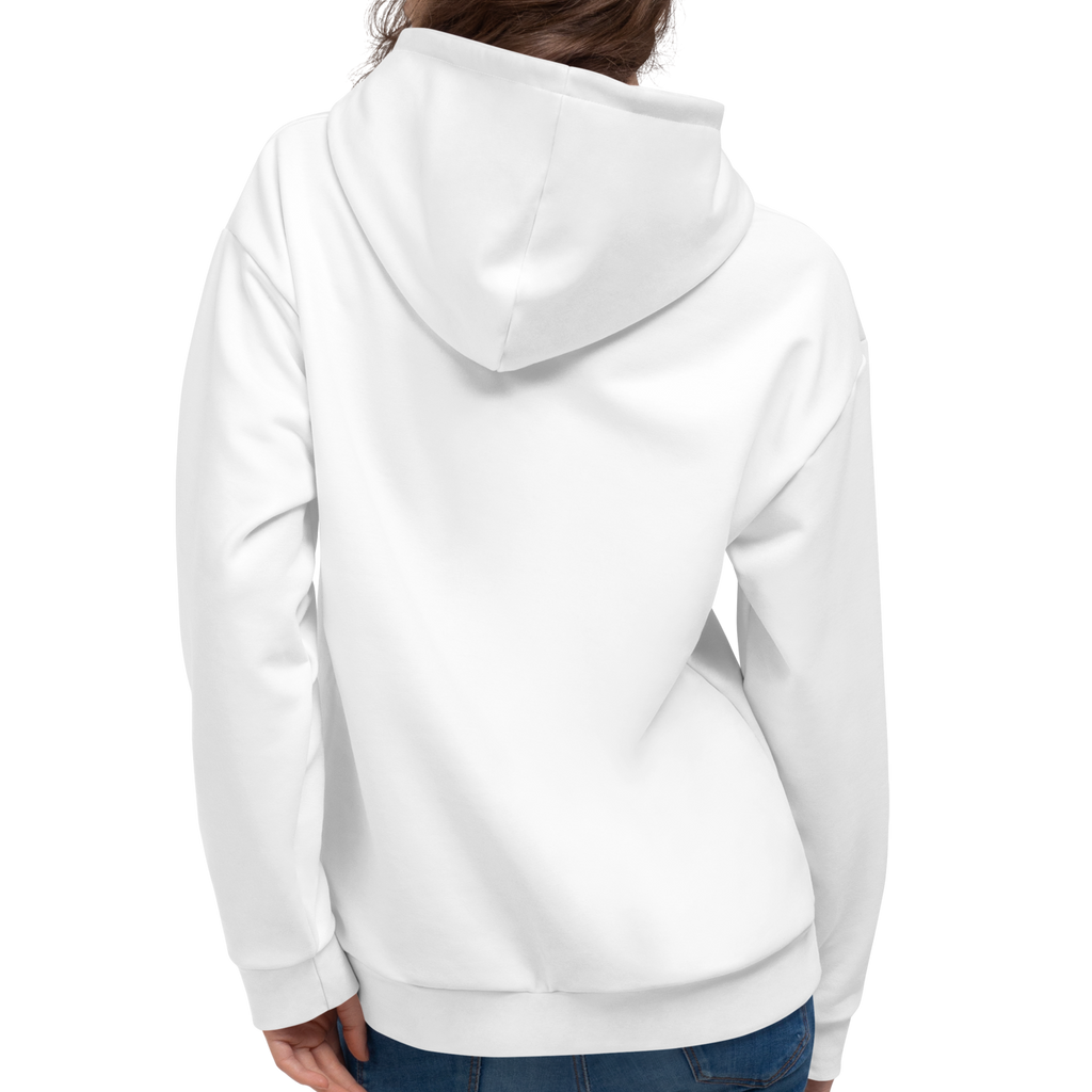 Pure White Hoodie Bright White Backside