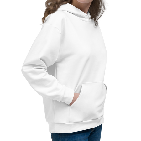 Pure White Hoodie Bright White Backside