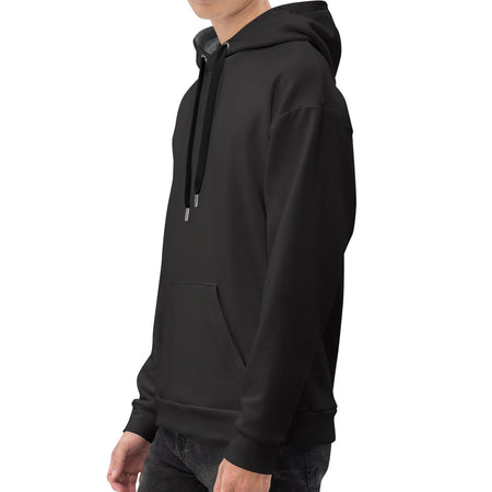 Black Hoodie - Dark Grey Inside Hood on The Good Shop Online Store
