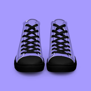 Lavender High Top Canvas Shoes - Men’s - Black Sole on The Good Shop Online Store