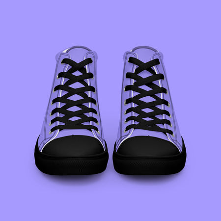 Lavender High Top Canvas Shoes - Men’s - Black Sole on The Good Shop Online Store