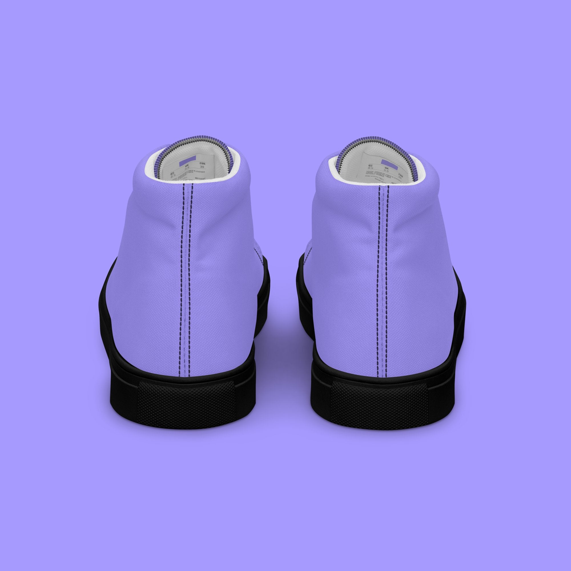 Lavender High Top Canvas Shoes - Men’s - Black Sole on The Good Shop Online Store