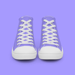 Lavender High Top Canvas Shoes - Men’s - White Sole on The Good Shop Online Store