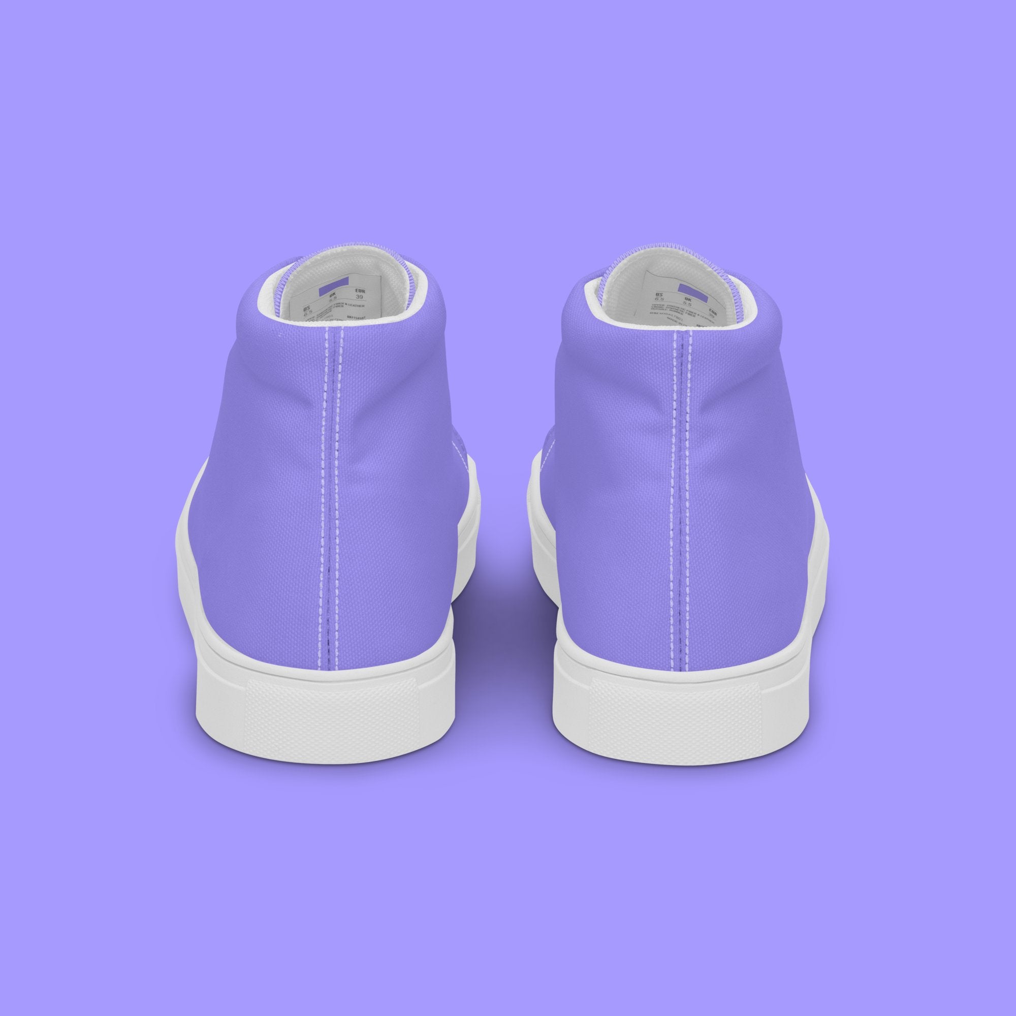 Lavender High Top Canvas Shoes - Men’s - White Sole on The Good Shop Online Store