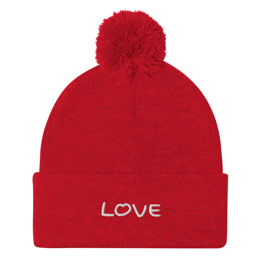 Love Pom-Pom Beanie on The Good Shop Online Store