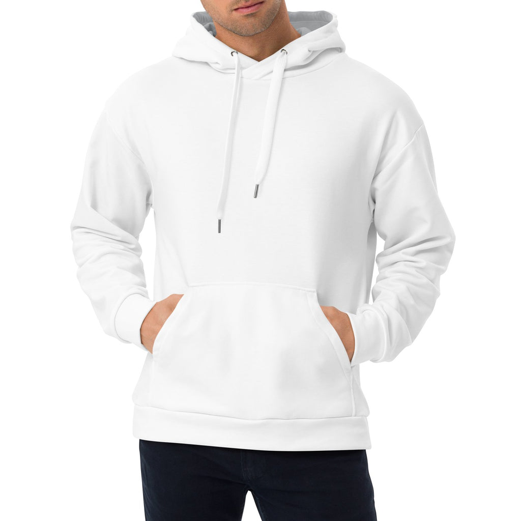 Pure Bright White Hoodie - Grey Inside the Hoodie on The Good Shop Online Store