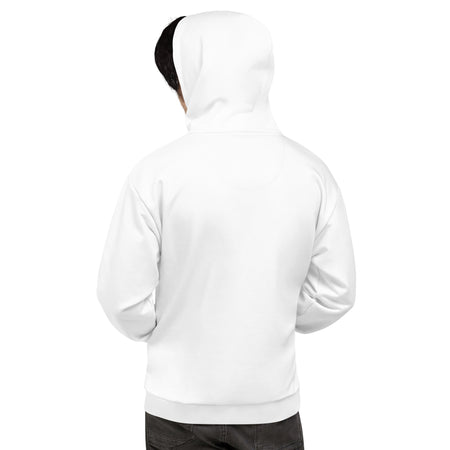 Pure Bright White Hoodie - Grey Inside the Hoodie on The Good Shop Online Store