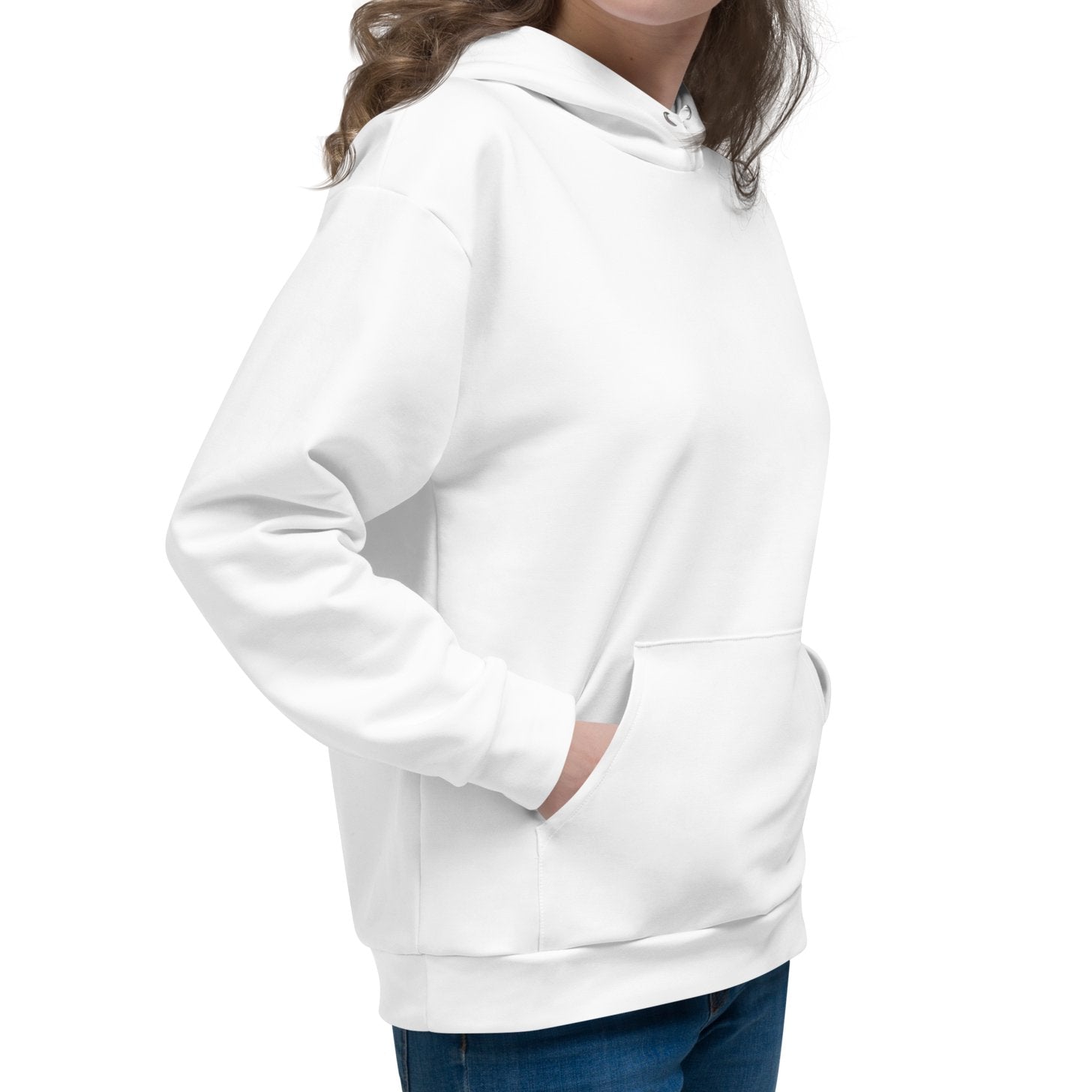 Pure Bright White Hoodie - Grey Inside the Hoodie Womens Large on The Good Shop Online Store