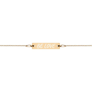 Be Love Bracelet - Engraved 24K Gold Coated Silver Bar on The Good Shop Online Store