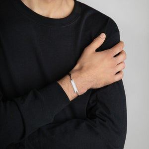 Childhope Silver Bar Bracelet with White Rhodium Coating on The Good Shop Online Store