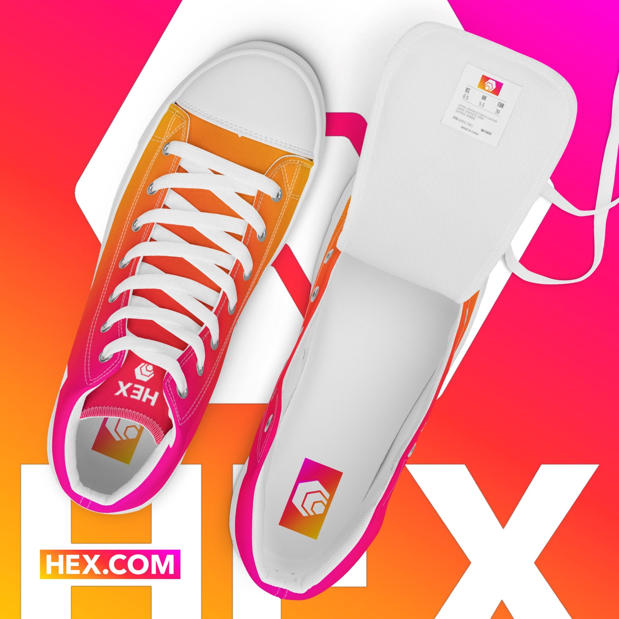 HEX Shoes - high top canvas on The Good Shop Online Store
