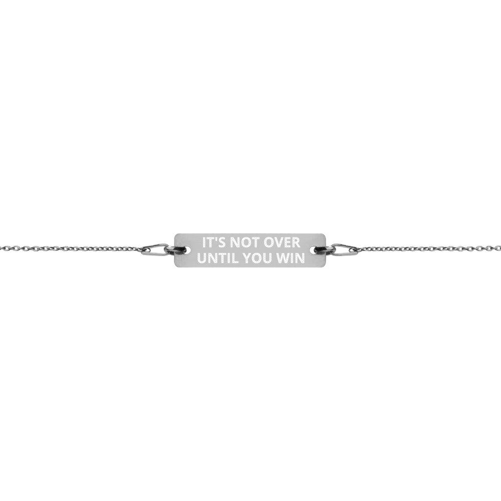 It's not over until you win Bracelet in Silver with Black Rhodium Coating on The Good Shop Online Store