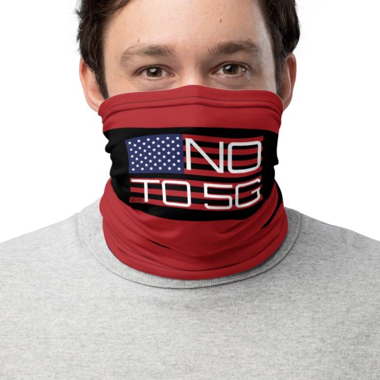 No To 5G Stars and Stripes Neck Gaiter on The Good Shop Online Store