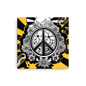 Peace Dove & Flowers Canvas Print - Yellow - Stefan Wentzel - Art By Wentzel on The Good Shop Online Store