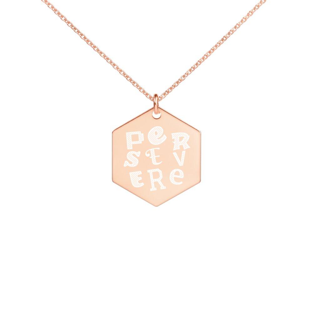 Persevere 18K Rose Gold Coated Heart Necklace on The Good Shop Online Store