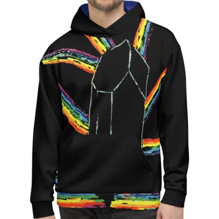 Poijo x Tjau Black Rainbow Quartz Black Hoodie on The Good Shop Online Store