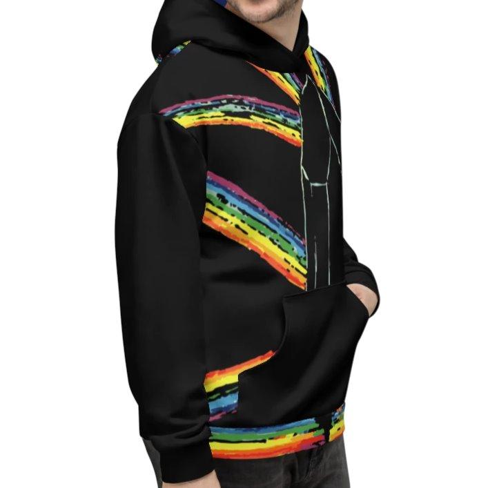 Poijo x Tjau Black Rainbow Quartz Black Hoodie on The Good Shop Online Store