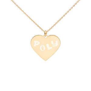 Poly Heart Necklace 24K Gold Coated Silver on The Good Shop Online Store