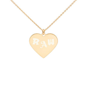 Raw Heart Necklace in 24K Gold Coated Silver on The Good Shop Online Store