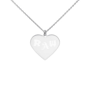 Raw Silver Heart Necklace on The Good Shop Online Store