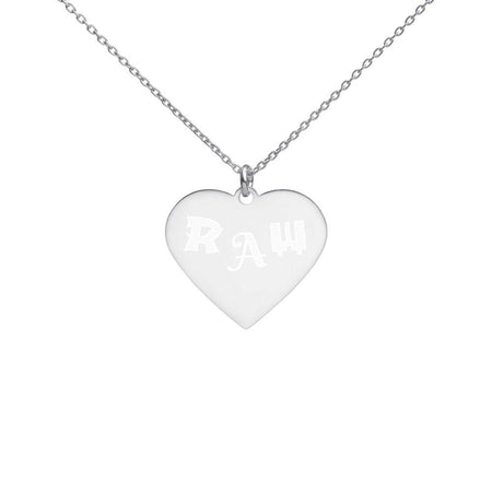 Raw Silver Heart Necklace on The Good Shop Online Store