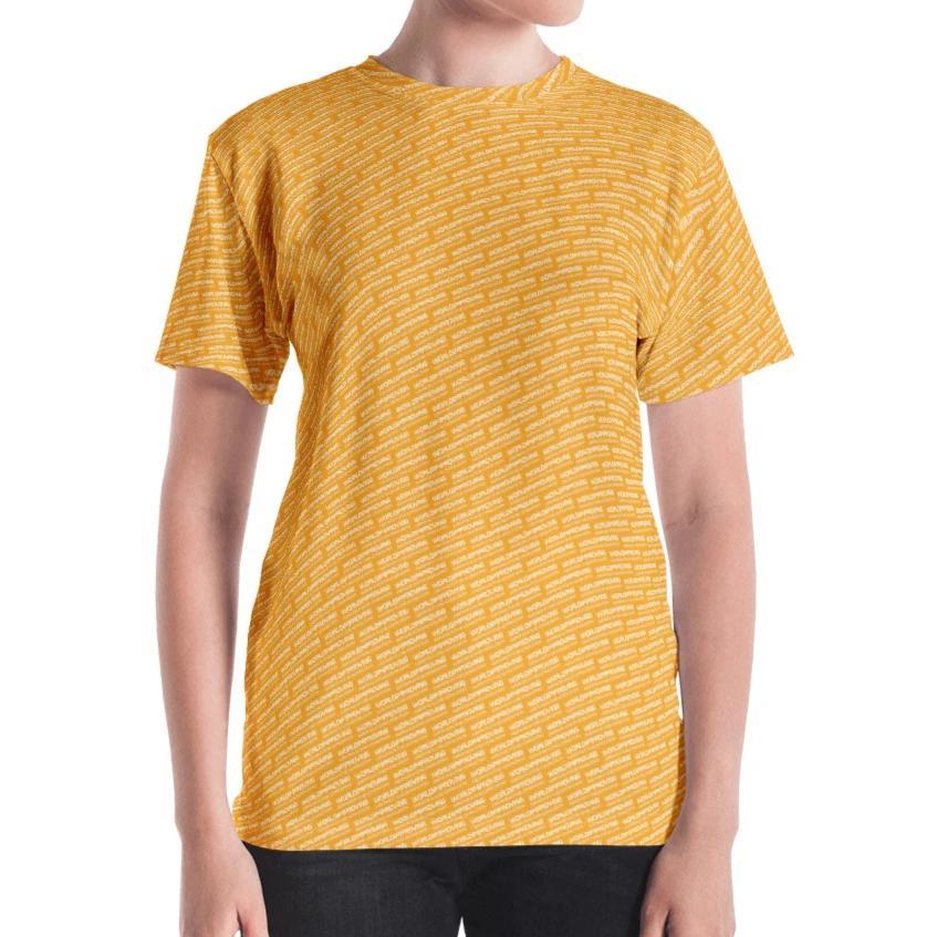 Worldimproving Pattern T-shirt - Mellow Yellow Female Model 250ITWC on The Good Shop Online Store